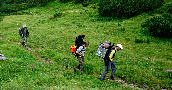 Hochalpine Wüstungsforschung im Tennengebirge, Pitschenbergalm. ANISA-Forschungswoche 2014