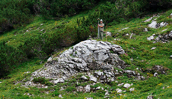 Hochalpine Wüstungsforschung im Tennengebirge, Pitschenbergalm. ANISA-Forschungswoche 2014