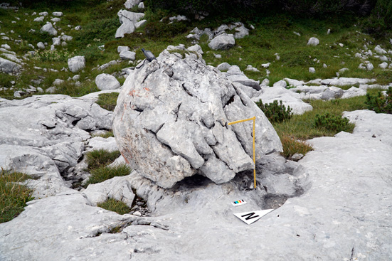 Denudationsmessungen von Bausteinen, Karsttischen und Steintauben. ANISA, Verein für alpine Forschung. 2015, F. Mandl