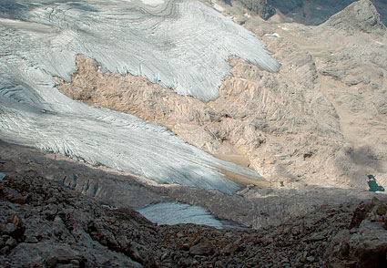 Dachstein. Zunge des Hallstätterr Gletscher 2003. © ANISA