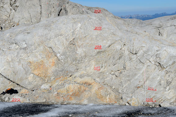 Messstein AV Linie Schladminger Gletscher 2012, ANISA