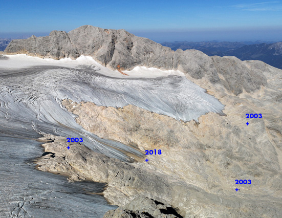 Dachsteingebirge. Gletscherzustandsbericht, Gletscherbericht 2018. ANISA, Verein für alpine Forschung