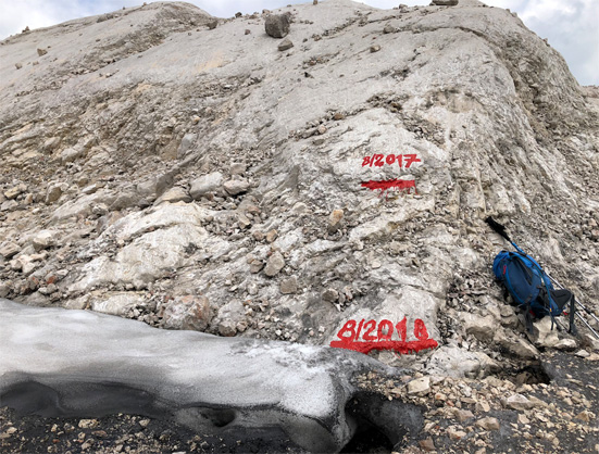 Hallstätter Gletscher. Gletscherdokumentation 2018. ANISA, Verein für alpine Forschung