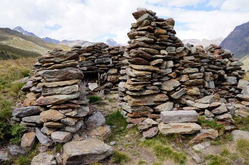 Hirtenhütten und Viehpferche im Schnalstal, Südtirol, ANISA 2013