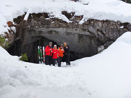 Neujahrswanderung zum Mausbendlloch, Dachsteingebirge 2013