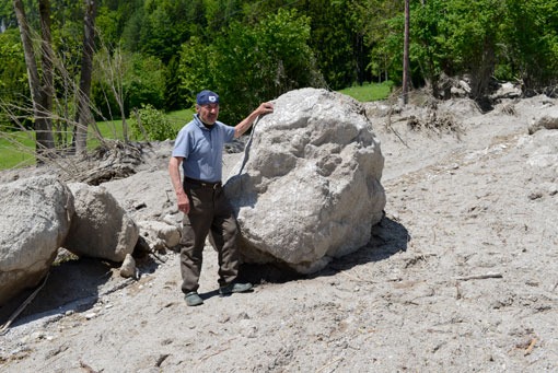 Mure überdeckt bronzezeitliche Kulturschichten in Wörschach (Ennstal, Steiermark) Foto: Franz Mandl, ANISA 2014)