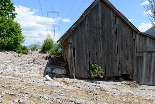 Mure überdeckt bronzezeitliche Kulturschichten in Wörschach (Ennstal, Steiermark) Foto: Franz Mandl, ANISA 2014)